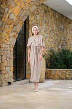 Load image into Gallery viewer, Asiro Anggi Dress Polycotton Gamis Session Ramadhan Baju EID Gamis Batwing Cape Elegant Dress Polos Gamis Terbaru Outfit Lebaran 2026