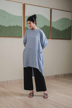 Load image into Gallery viewer, Asiro Tasya Tunik Linen Long Top Muslimah Baju EID Tunik Wanita Atasan Panjang Wanita Motif Baju Linen Tunik Linen Baju Musim