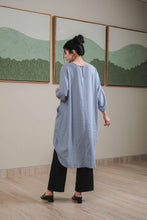 Load image into Gallery viewer, Asiro Tasya Tunik Linen Long Top Muslimah Baju EID Tunik Wanita Atasan Panjang Wanita Motif Baju Linen Tunik Linen Baju Musim