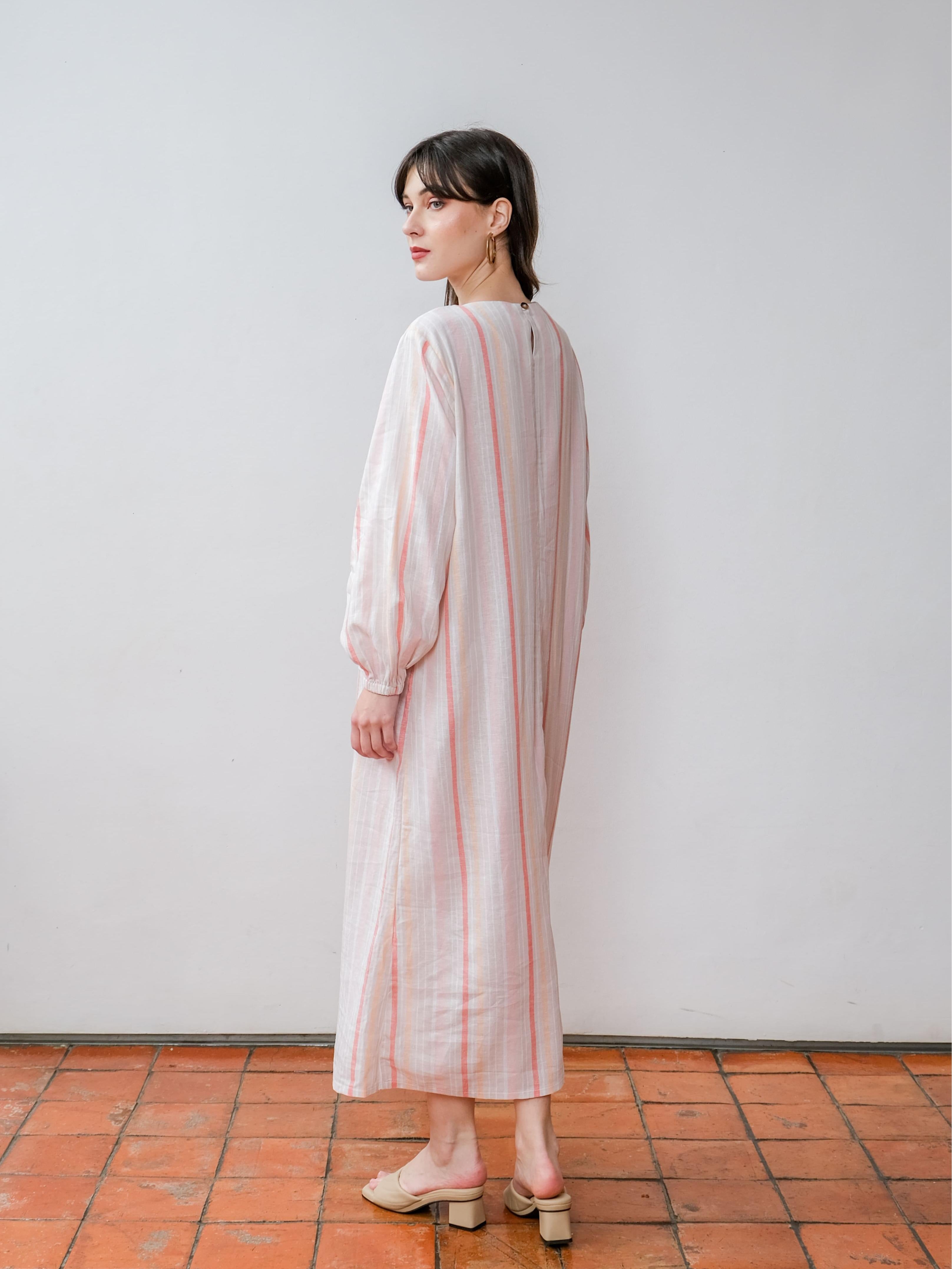 Asiro Wilda Linen Dress Gaun Wanita Gamis Panjang Wanita Gamis Session Ramadhan Baju Lebaran 2026 Kaftan Bukber Terbaru Abaya Polos