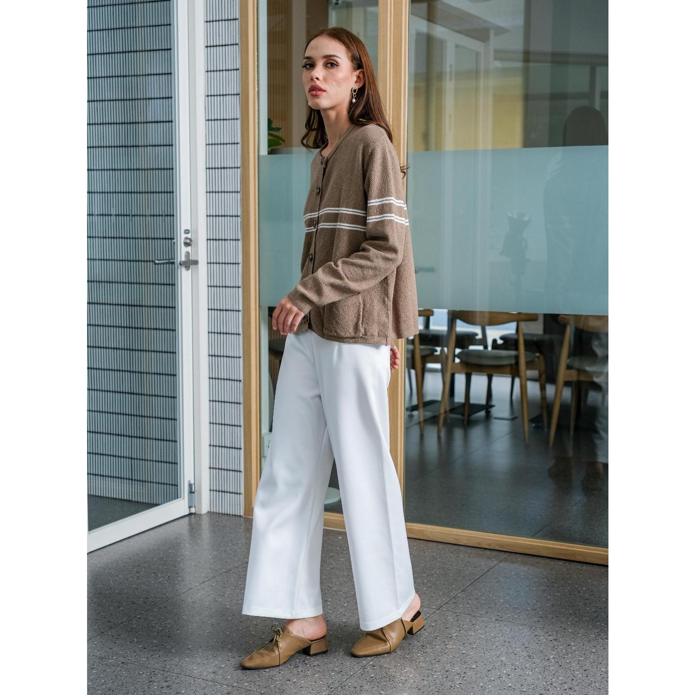 Asiro Zoe Top Knitted Outerwear Pakaian Atasan Wanita
