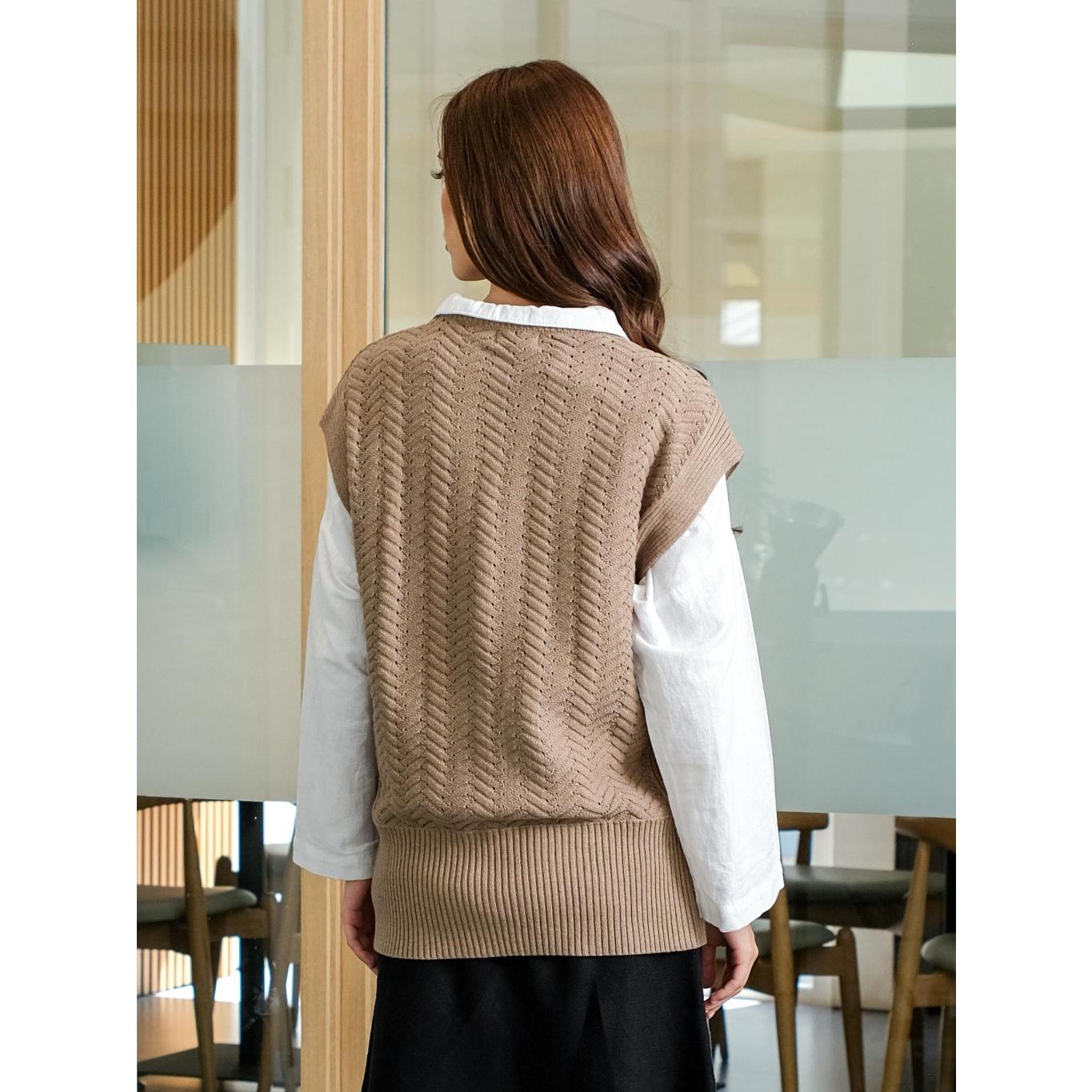 Asiro Zahra Top Knitted Outerwear Pakaian Atasan Wanita
