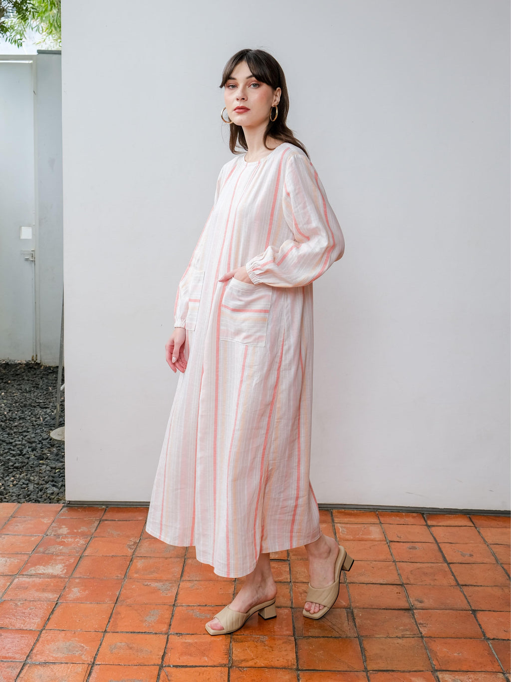 Asiro Wilda Linen Dress Gaun Wanita Gamis Panjang Wanita Gamis Session Ramadhan Baju Lebaran 2026 Kaftan Bukber Terbaru Abaya Polos