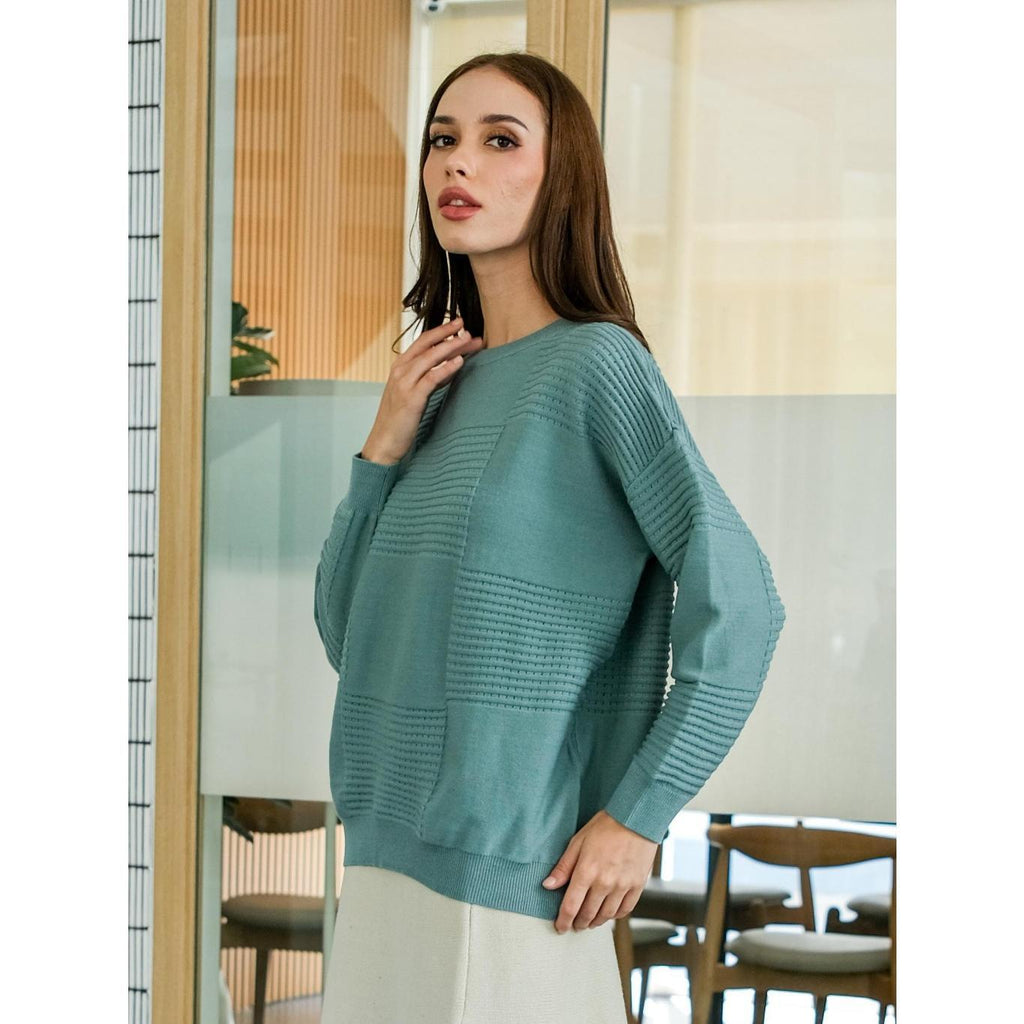 Asiro Mevi Top Knitted Outerwear Pakaian Atasan Wanita