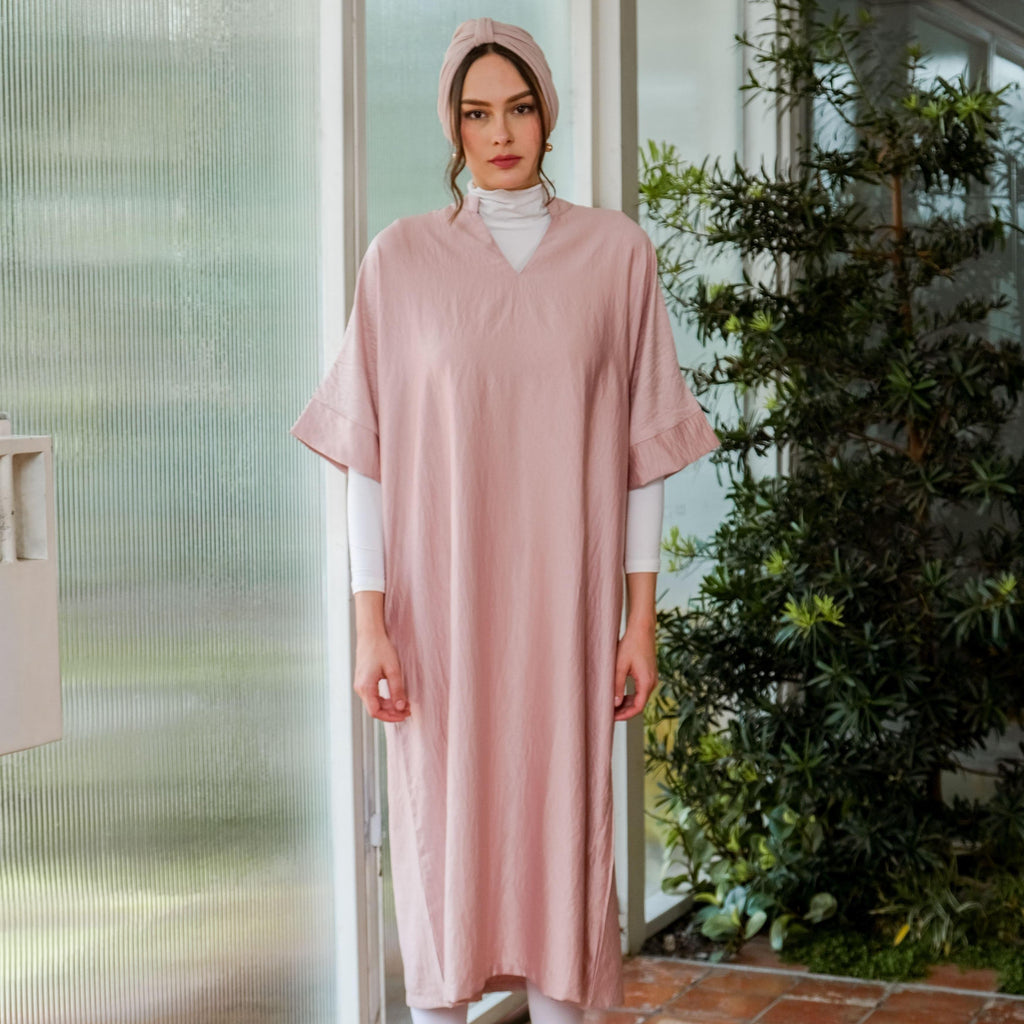 Asiro Zelmira Dress Linen Cotton Korea Gamis Panjang Wanita Gamis Session Ramadhan Baju Lebaran 2026 Kaftan Bukber Terbaru Abaya Polos