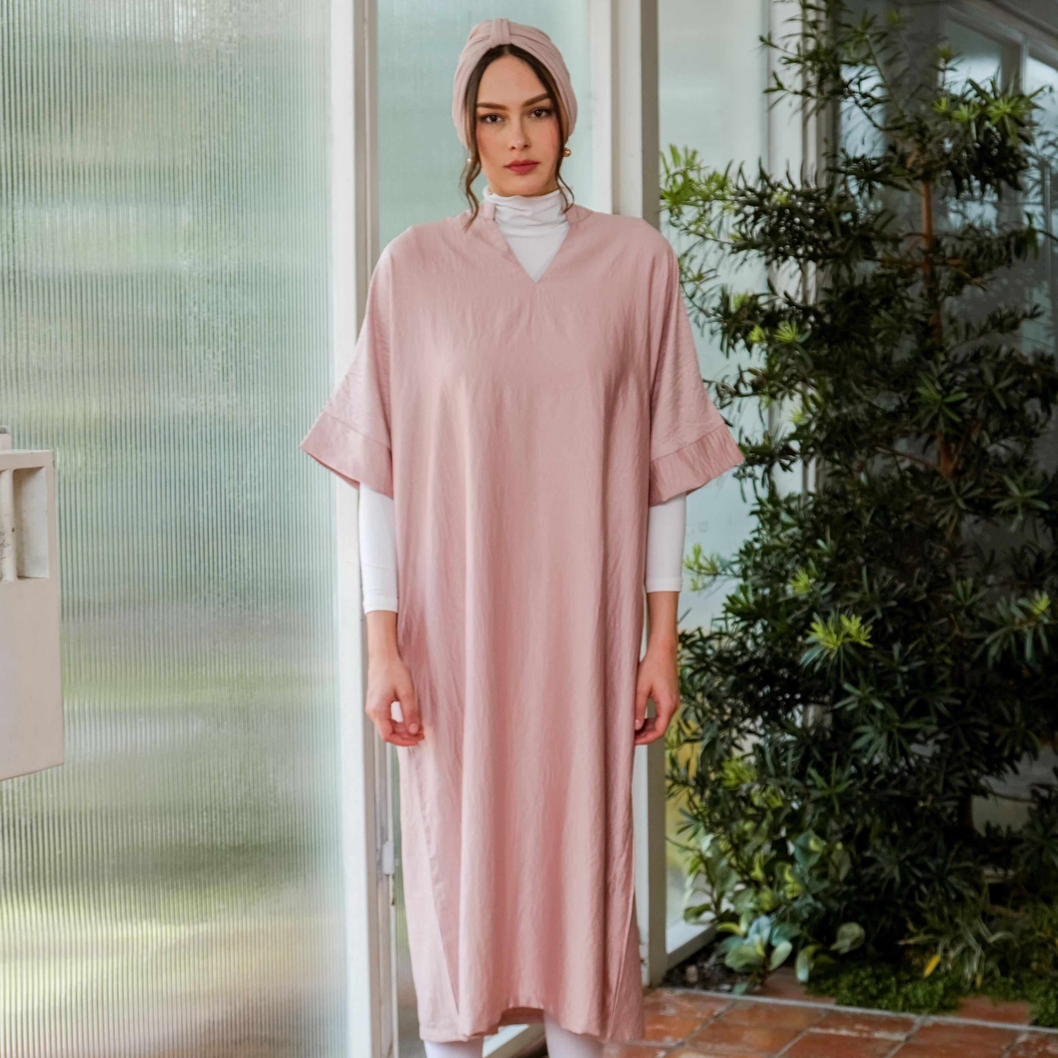 Asiro Zelmira Dress Linen Cotton Korea Gamis Panjang Wanita Gamis Session Ramadhan Baju Lebaran 2026 Kaftan Bukber Terbaru Abaya Polos