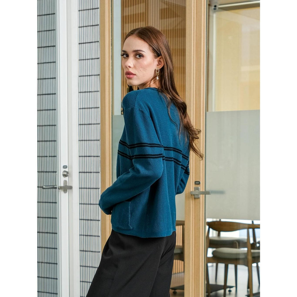 Asiro Zoe Top Knitted Outerwear Pakaian Atasan Wanita