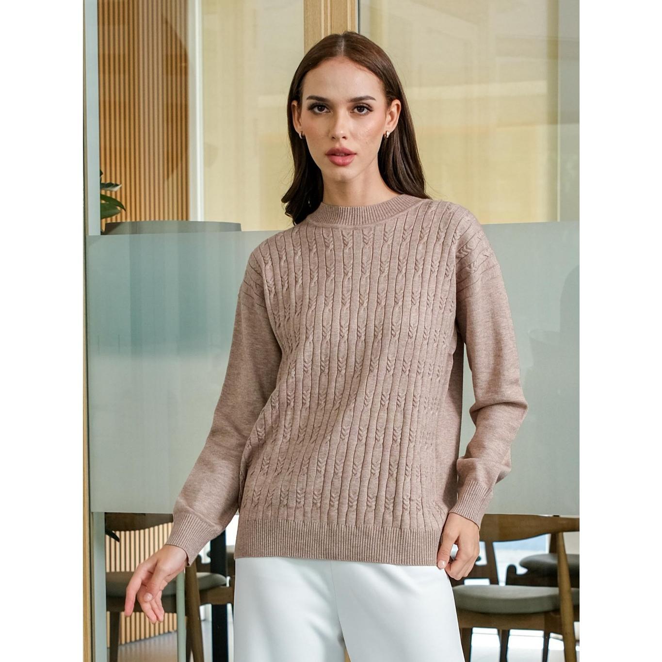 Asiro Violet Top Knitted Outerwear Pakaian Atasan Wanita