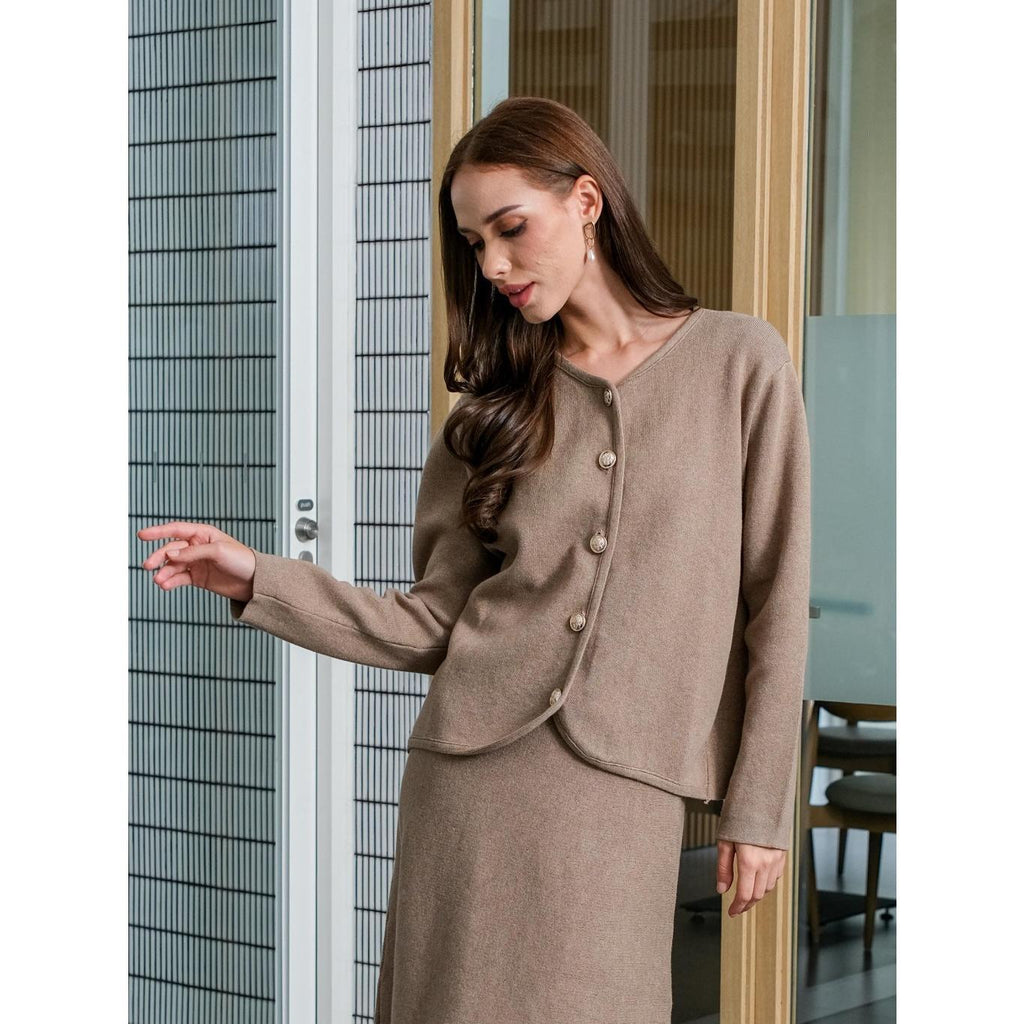 Asiro Reva Knitted Outerwear Pakaian Atasan Wanita