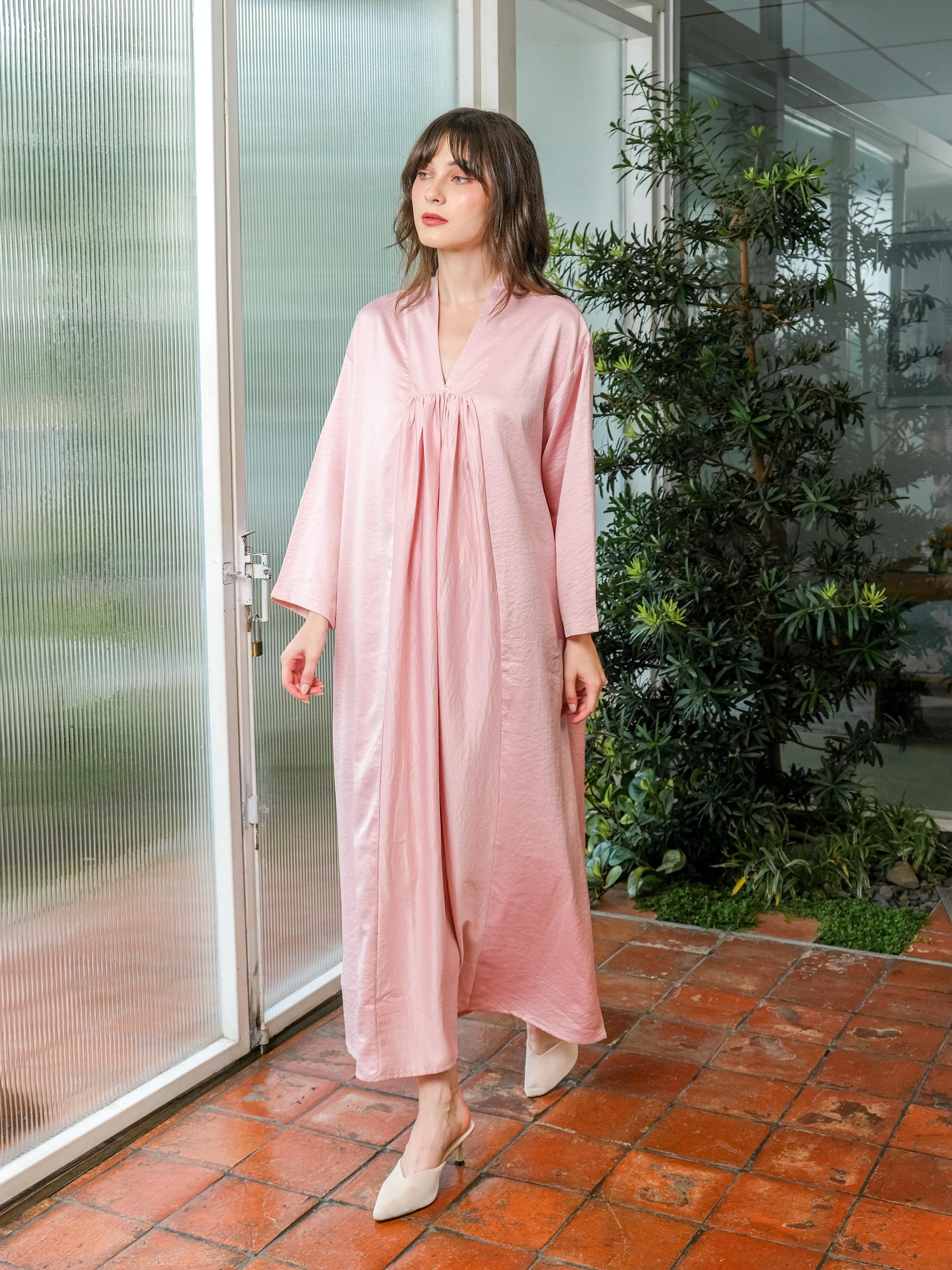 Asiro Annora Cotton Flowy Dress Gamis Panjang Wanita Gamis Session Ramadhan Baju Lebaran 2026 Kaftan Bukber Terbaru Abaya Polos