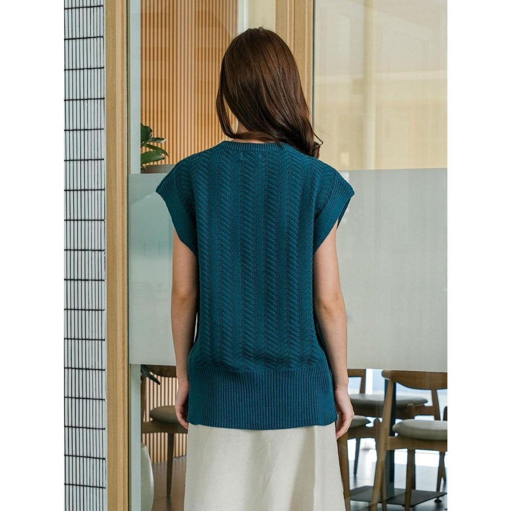 Asiro Zahra Top Knitted Outerwear Pakaian Atasan Wanita