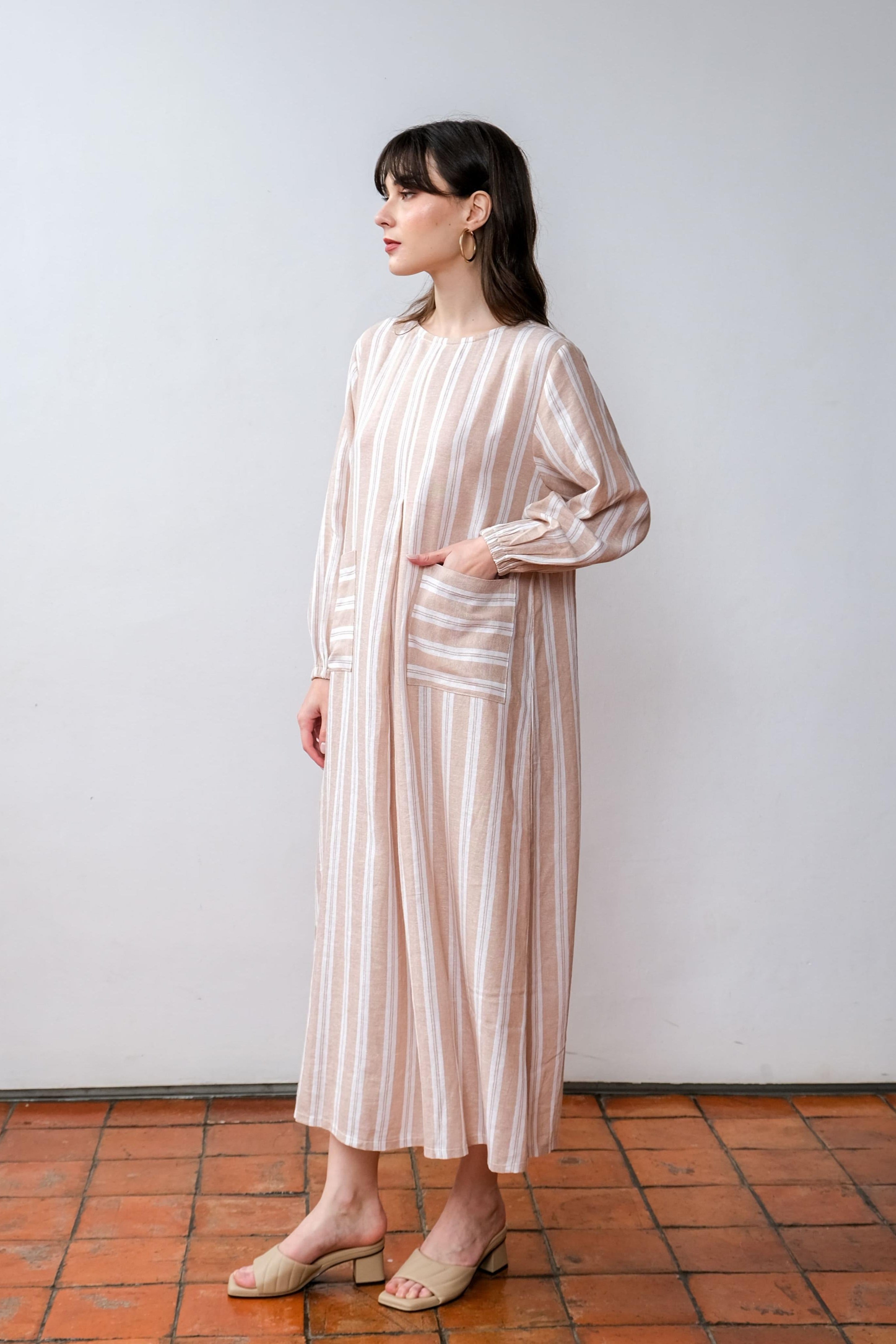 Asiro Wilda Linen Dress Gaun Wanita Gamis Panjang Wanita Gamis Session Ramadhan Baju Lebaran 2026 Kaftan Bukber Terbaru Abaya Polos