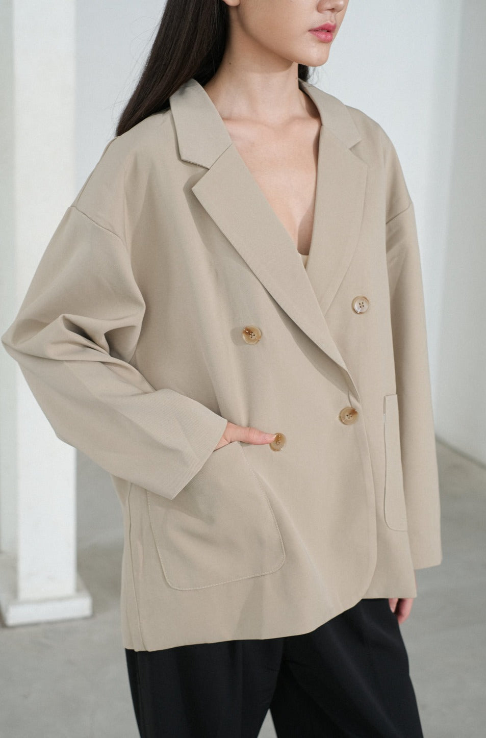 Aubree Semiwoll Blazer