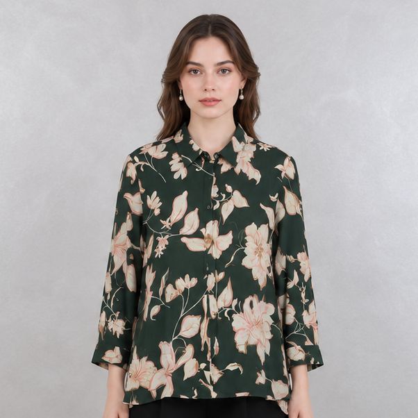 Asiro Kyo Linen Blouse Kemeja Atasan Wanita