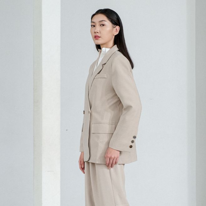 Aubree Semiwoll Blazer
