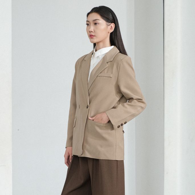 Aubree Semiwoll Blazer