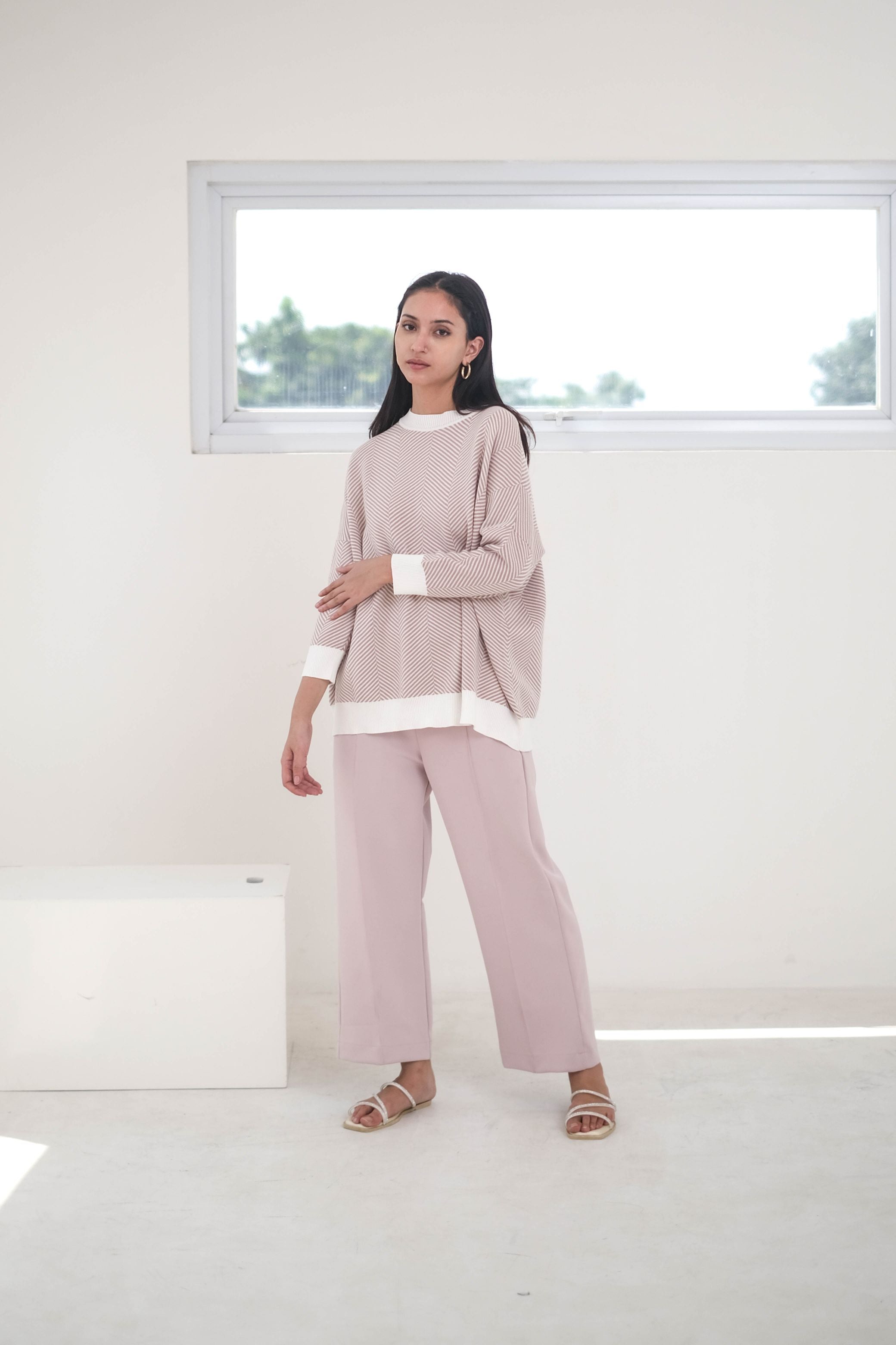 Victoria Knitted Blouse Sand