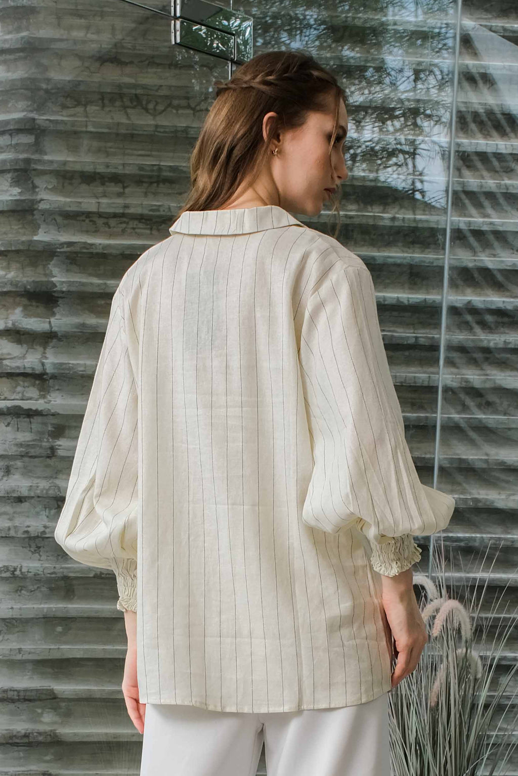 Asiro Okta Top Blus Linen
