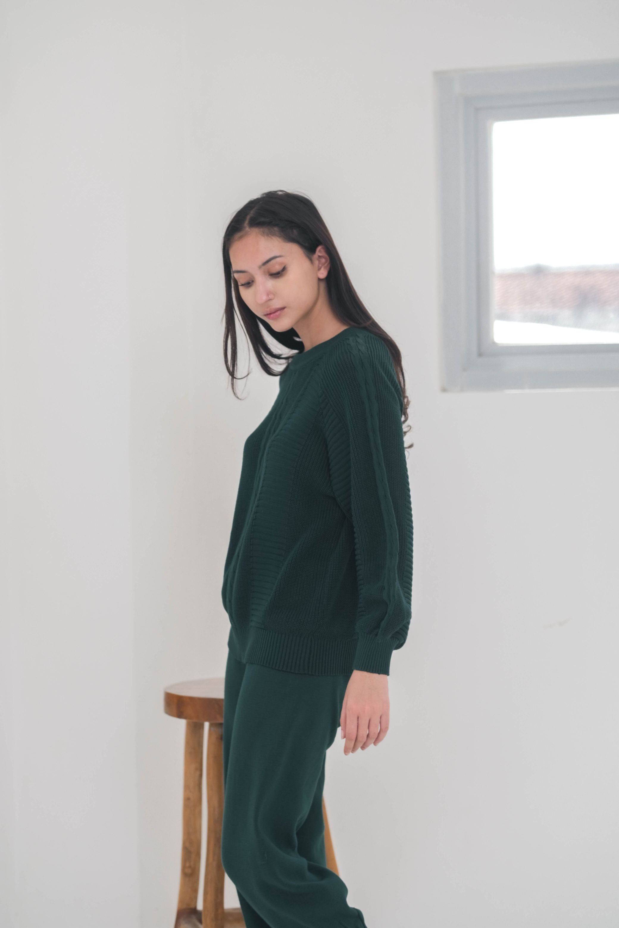 Gail Knitted Outerwear Emerald Green