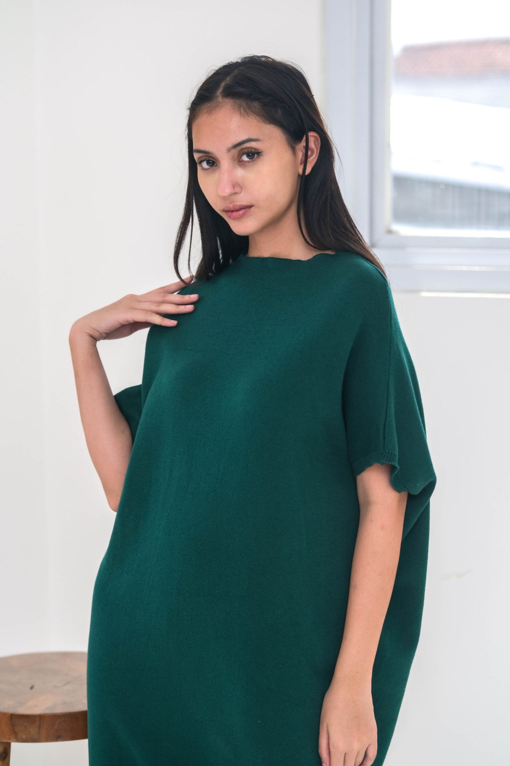 Kricell Knitted Dress Emerald Green