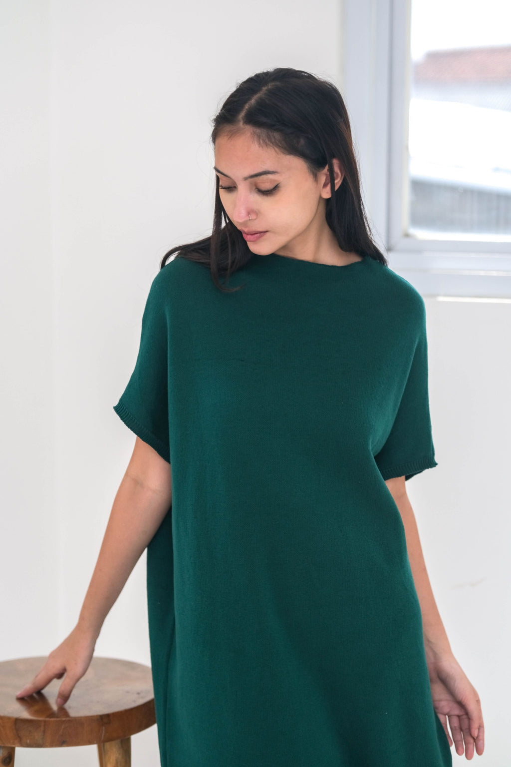 Kricell Knitted Dress Emerald Green