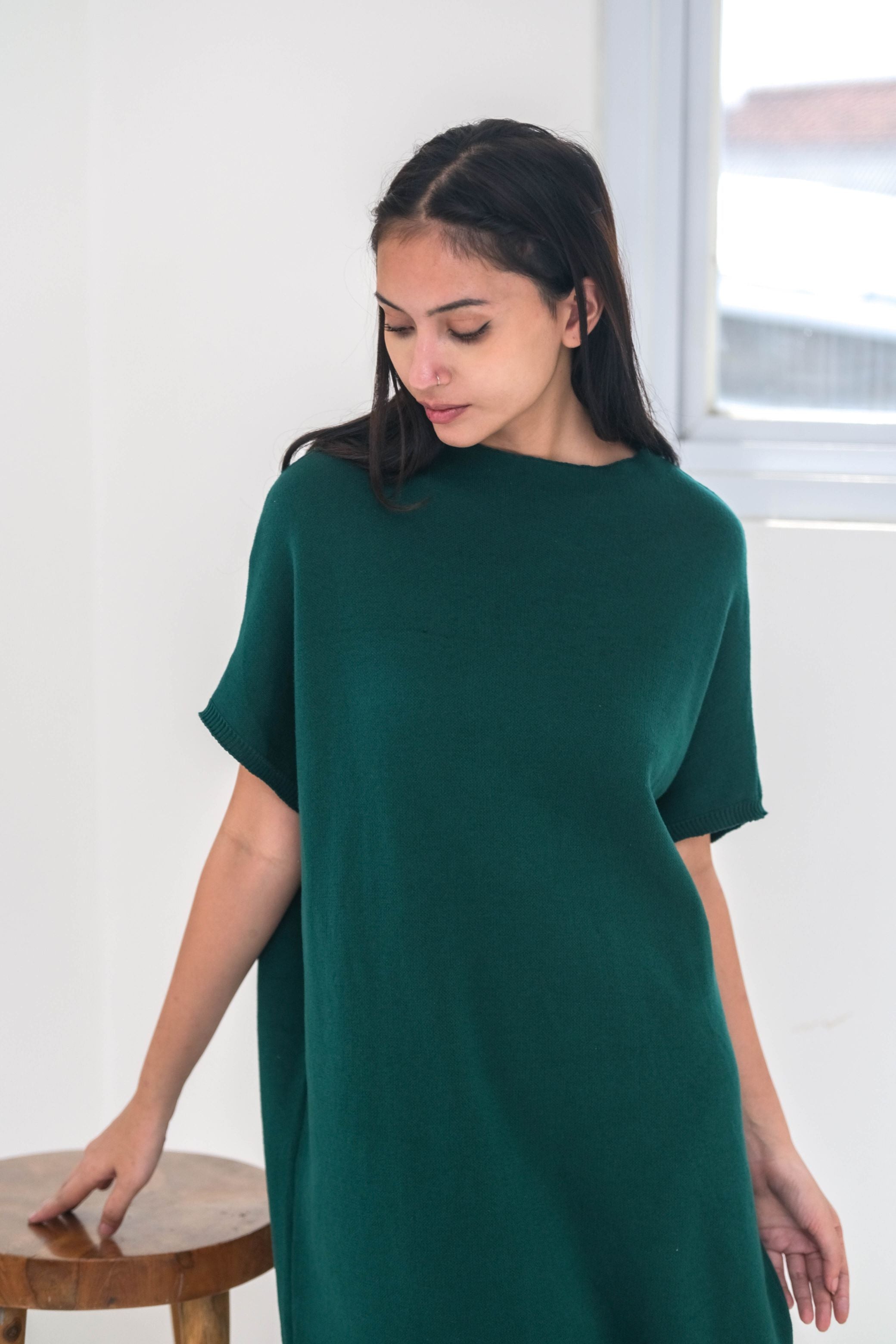 Kricell Knitted Dress Emerald Green