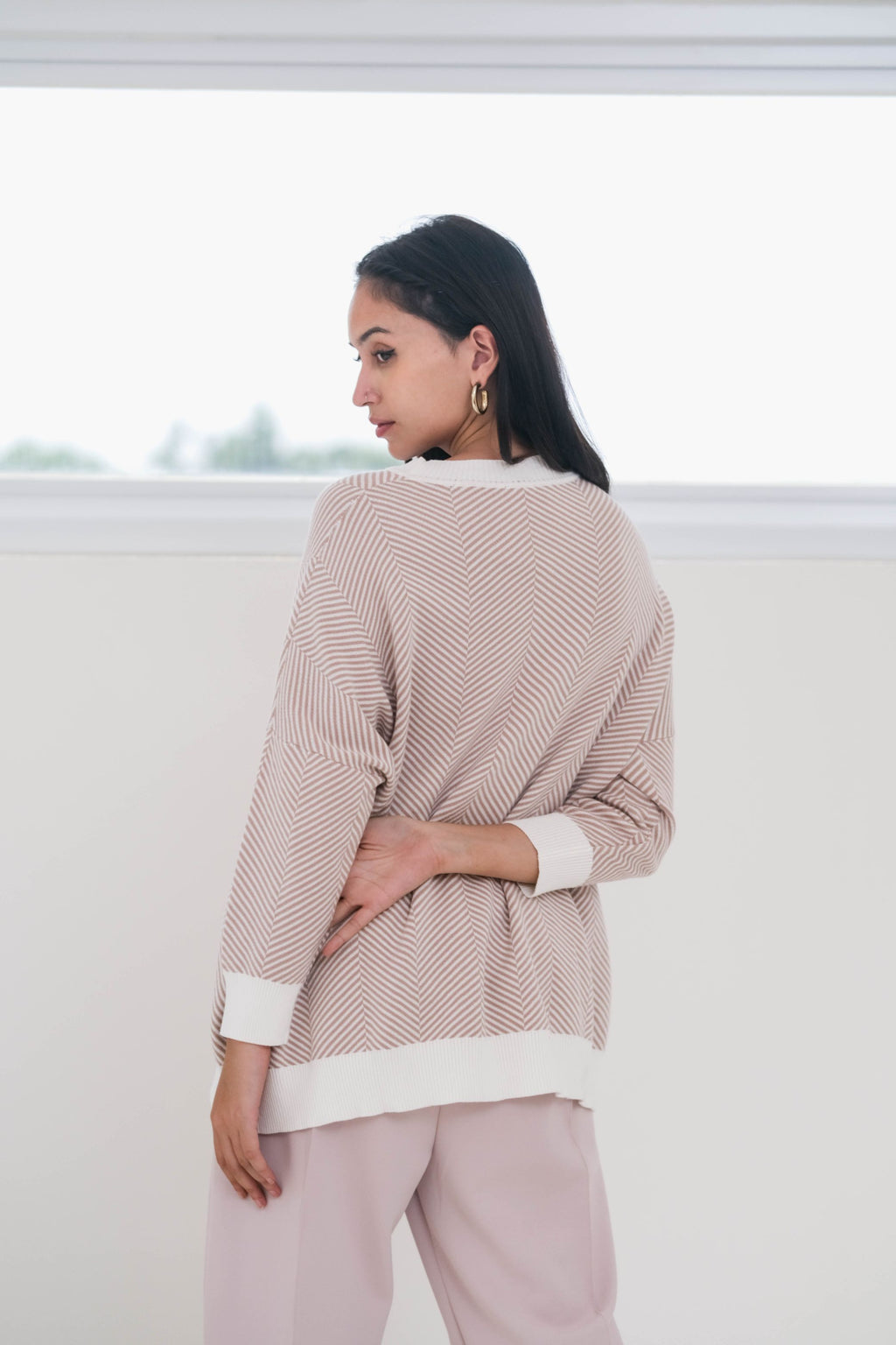 Victoria Knitted Blouse Sand