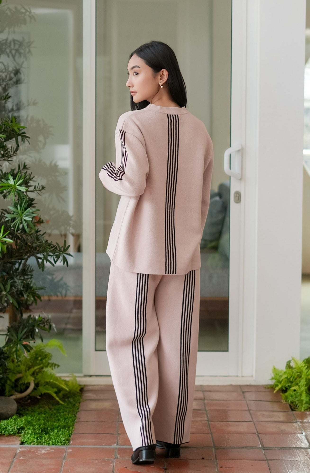 Ciara Knitted Blouse Caden Knitted Pants Dusty Pink