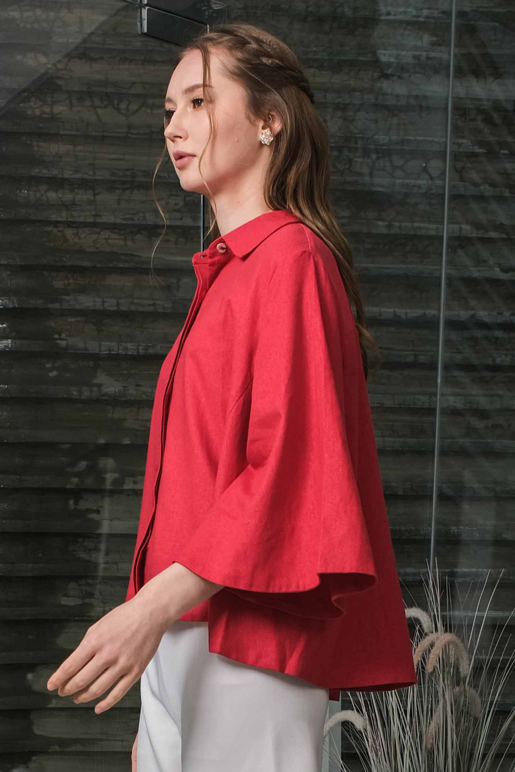 Asiro Kyo Linen Blouse Kemeja Atasan Wanita