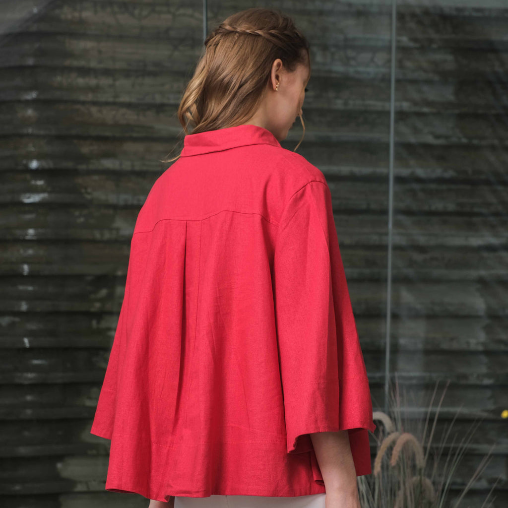 Asiro Kyo Linen Blouse Kemeja Atasan Wanita