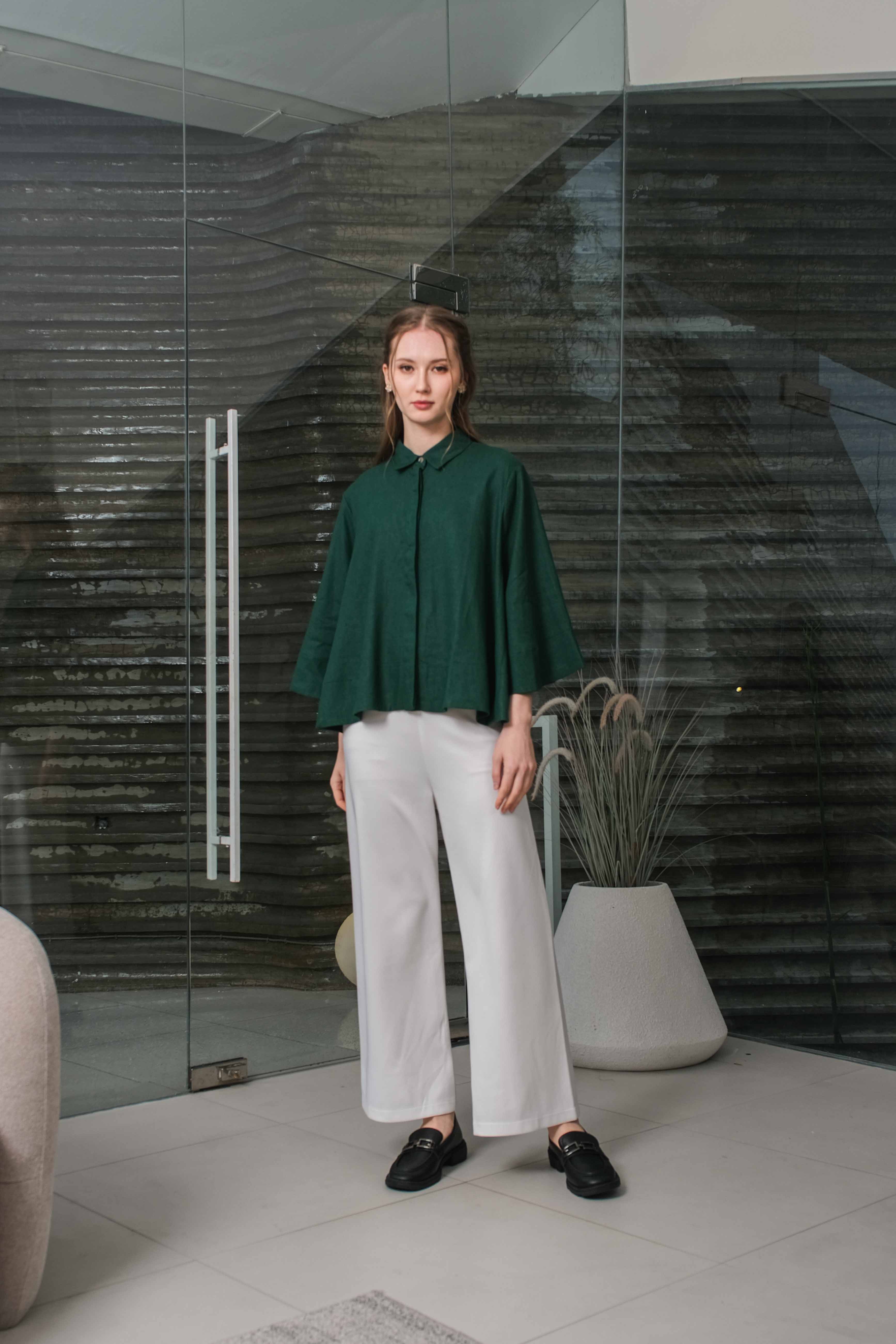 Asiro Kyo Linen Blouse Kemeja Atasan Wanita
