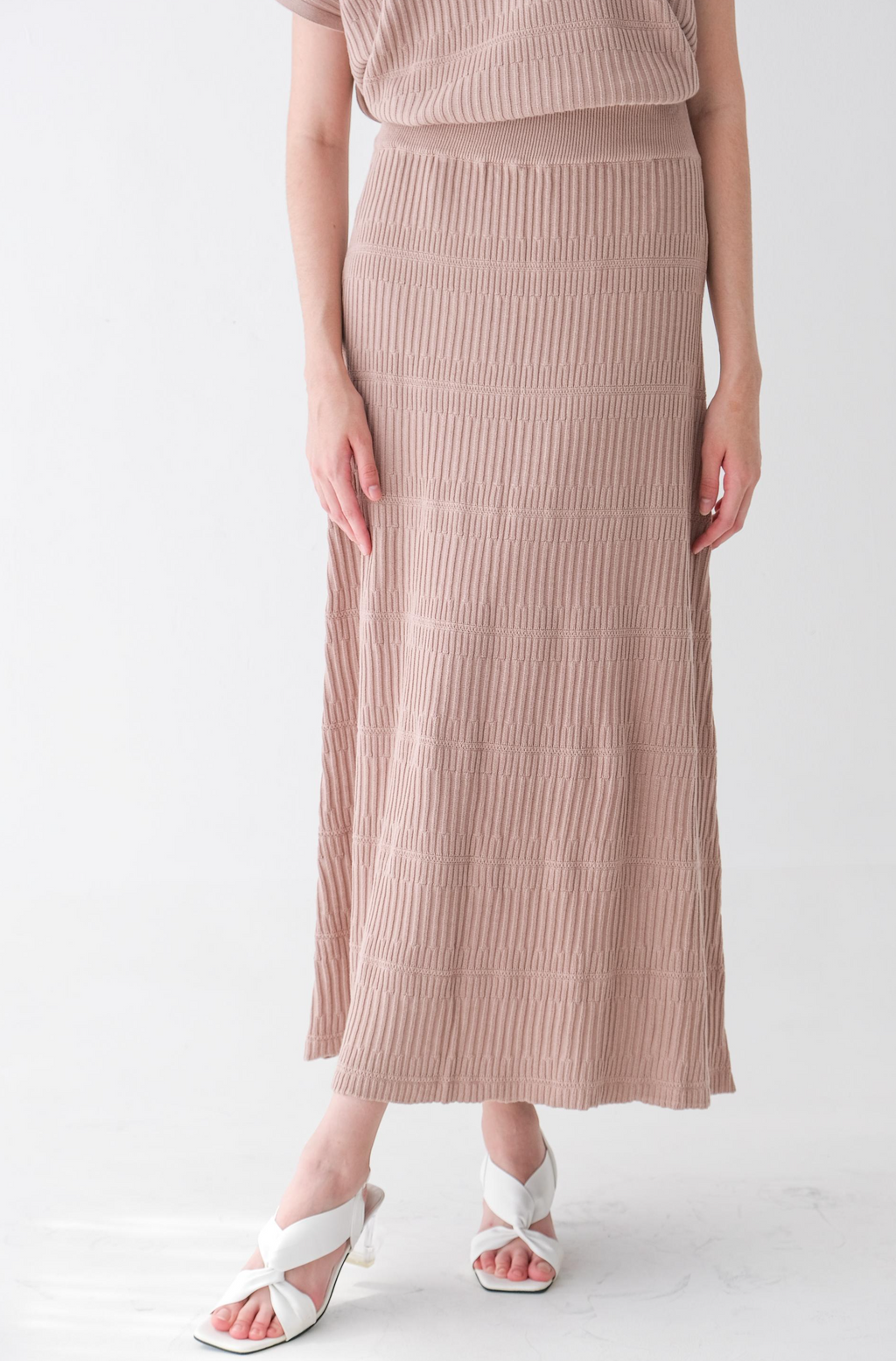 Asiro Arsa Knitted Blouse Hazel Knitted Skirt Sets Wanita