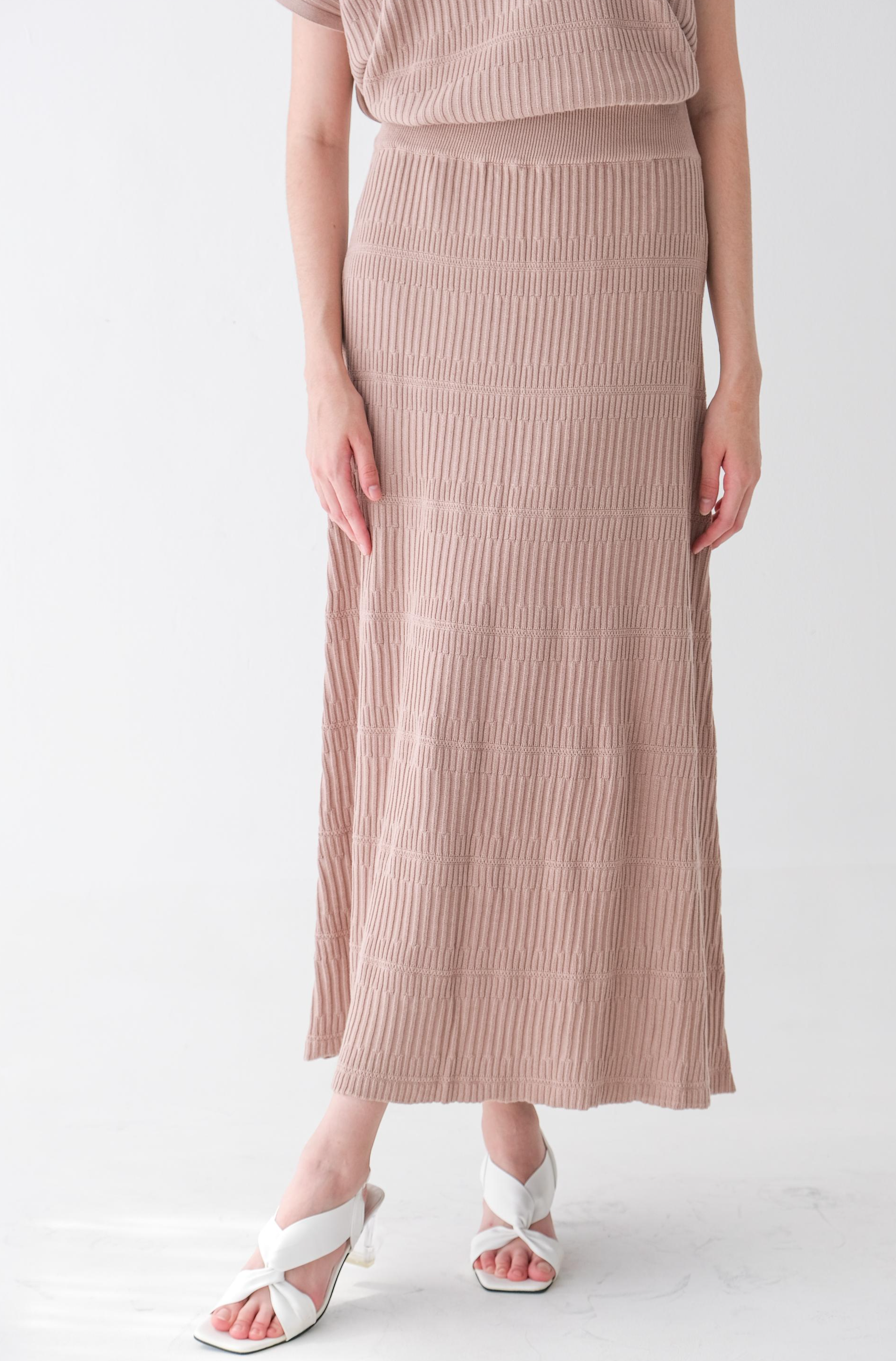 Asiro Arsa Knitted Blouse Hazel Knitted Skirt Sets Wanita