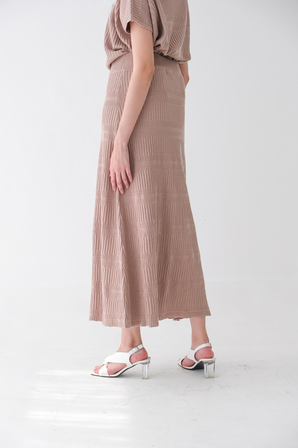 Asiro Arsa Knitted Blouse Hazel Knitted Skirt Sets Wanita