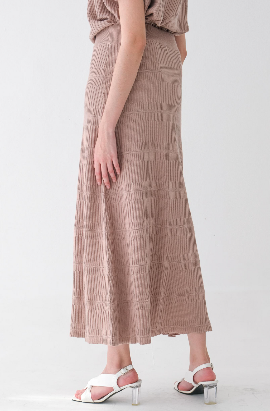 Asiro Arsa Knitted Blouse Hazel Knitted Skirt Sets Wanita