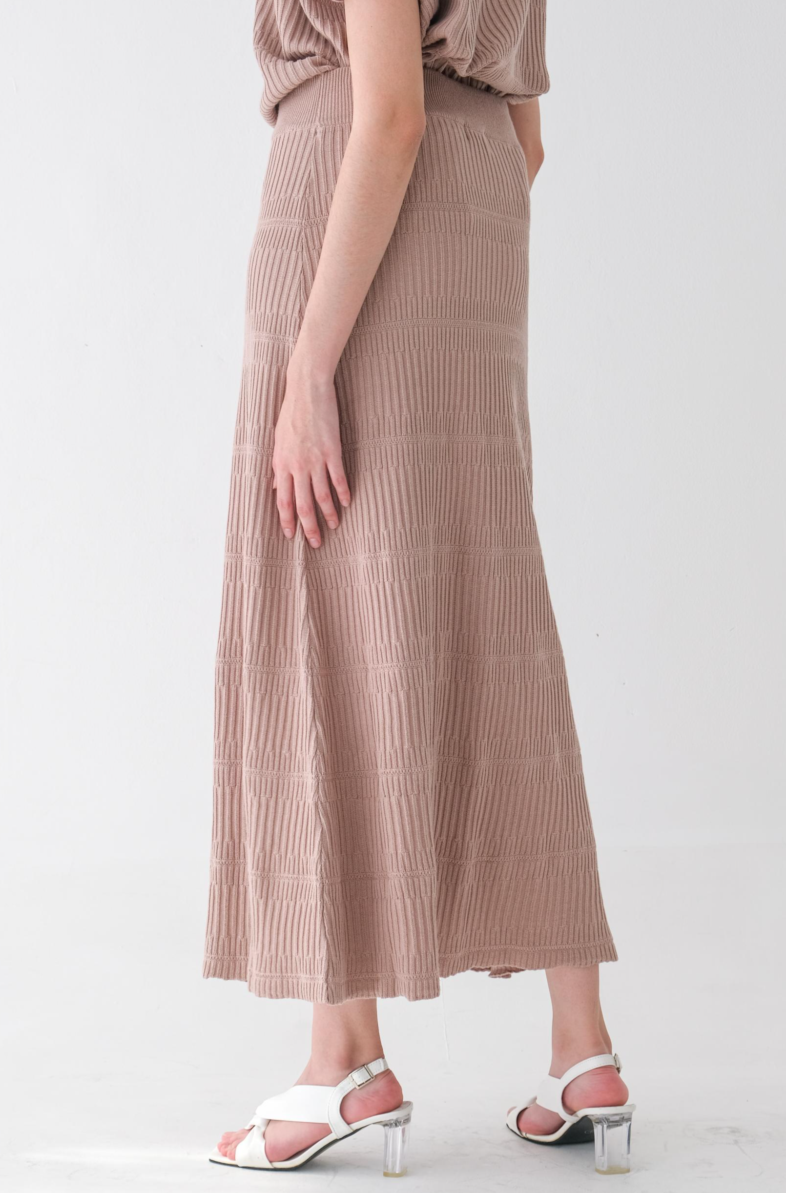 Asiro Arsa Knitted Blouse Hazel Knitted Skirt Sets Wanita