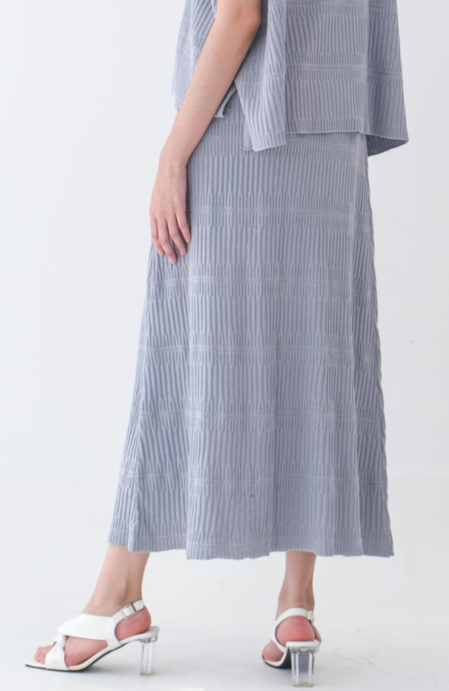 Asiro Arsa Knitted Blouse Hazel Knitted Skirt Sets Wanita