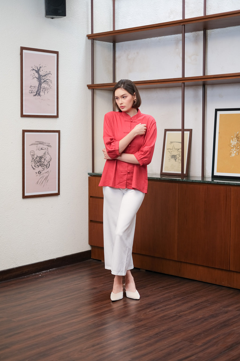 Asiro Vixena Kemeja Blouse Pakaian Atasan Wanita Linen