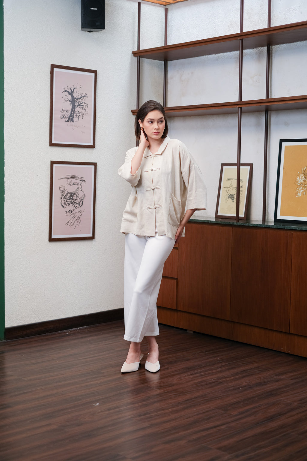 Asiro Kiya Kemeja Blouse Pakaian Atasan Wanita Linen