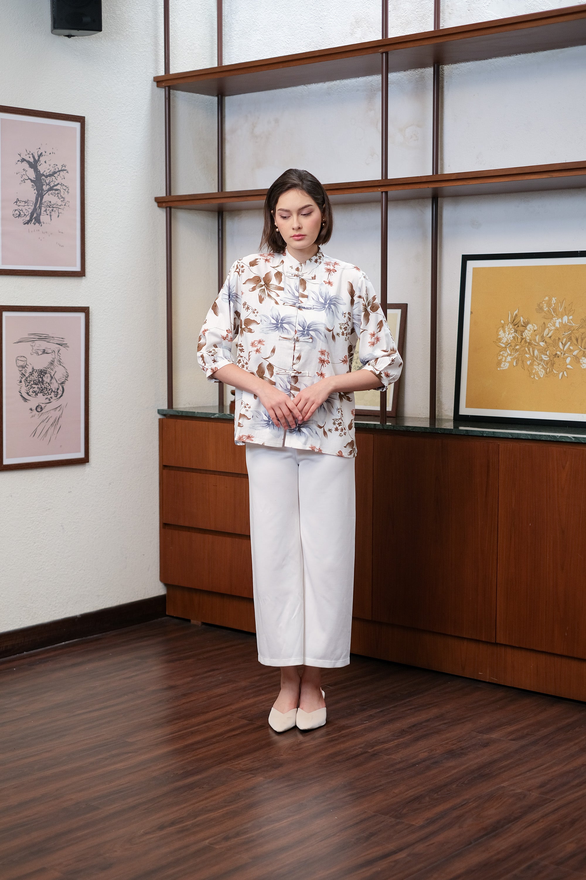 Asiro Vixena Kemeja Blouse Pakaian Atasan Wanita Linen