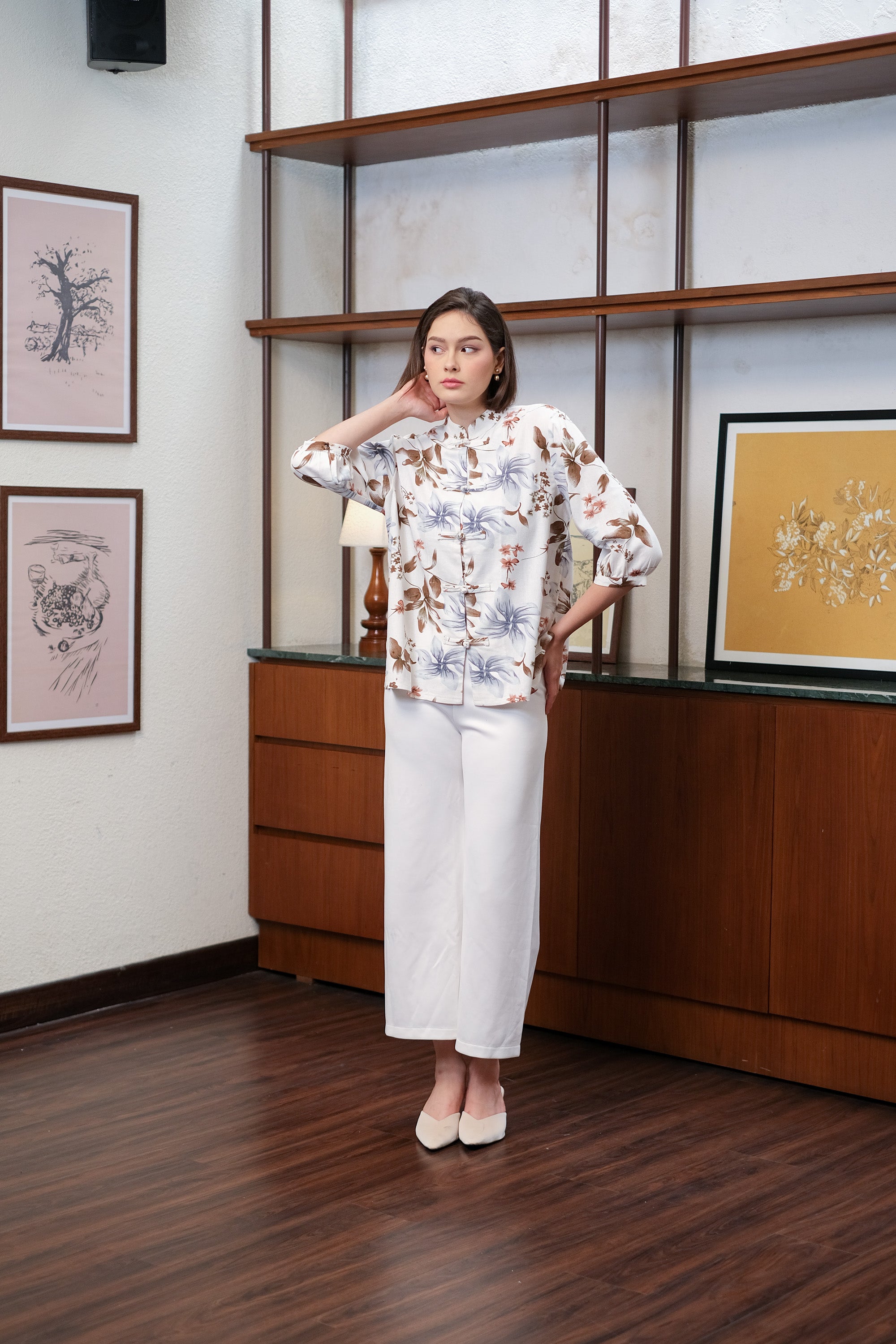Asiro Vixena Kemeja Blouse Pakaian Atasan Wanita Linen