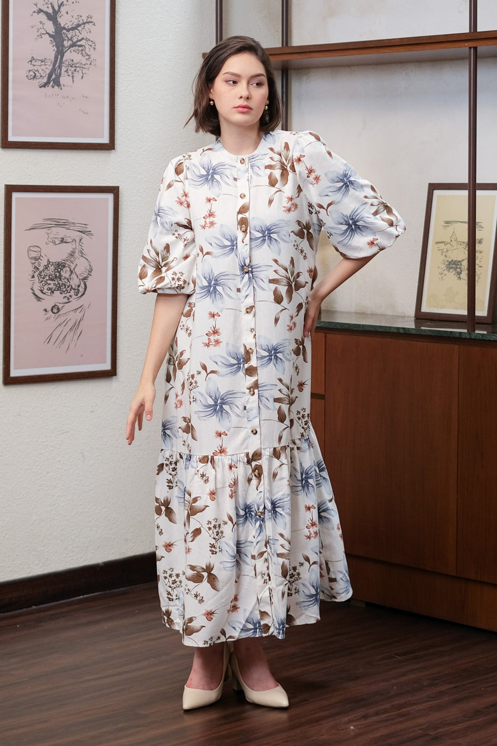 Asiro Hira Linen Dress Pakaian Wanita