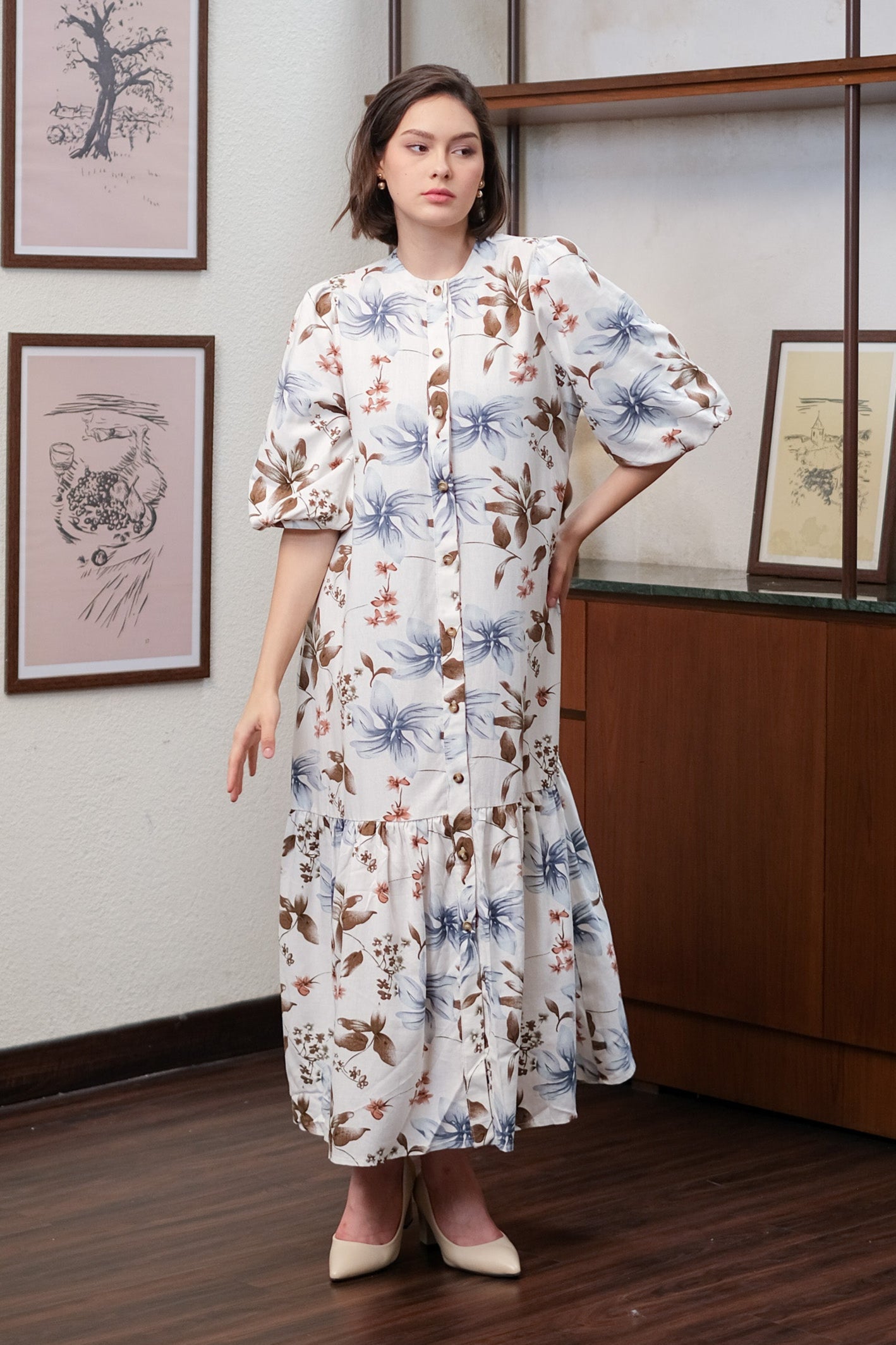Asiro Hira Linen Dress Pakaian Wanita
