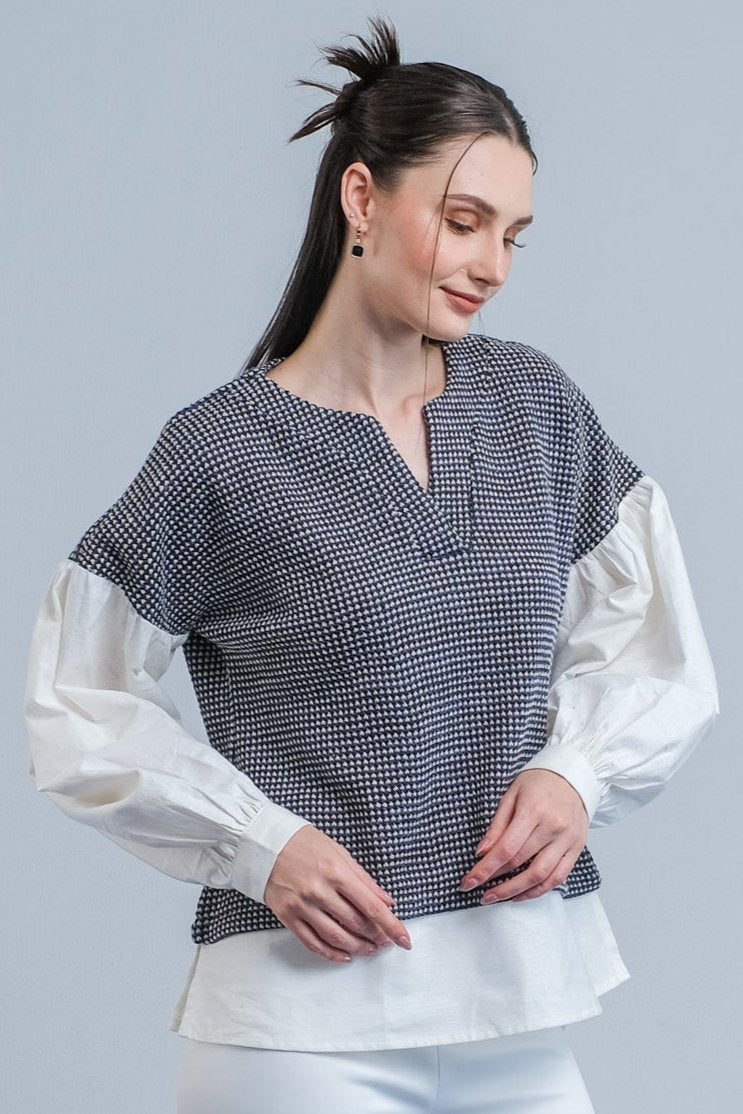 Asiro Zamora Linen Blouse Atasan Wanita