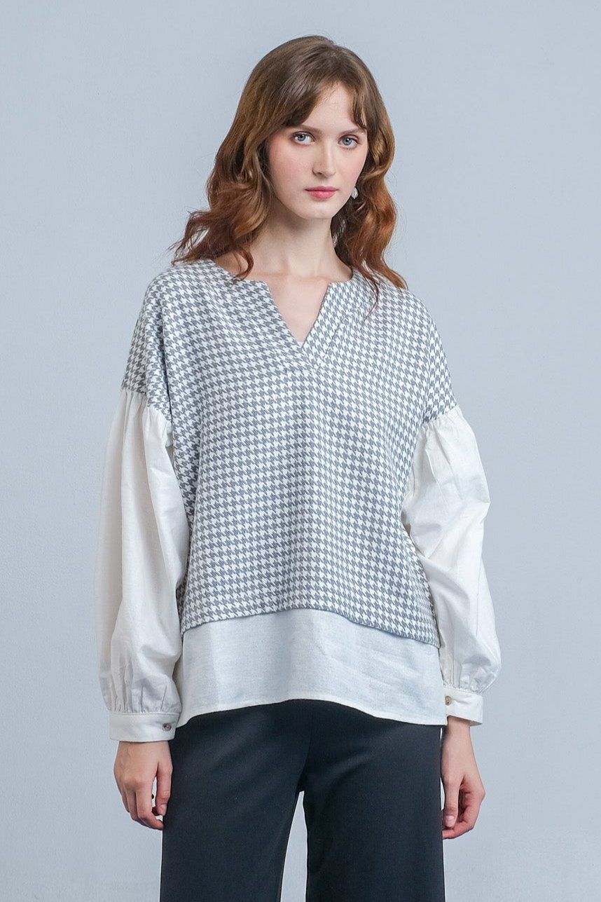 Asiro Zamora Linen Blouse Atasan Wanita