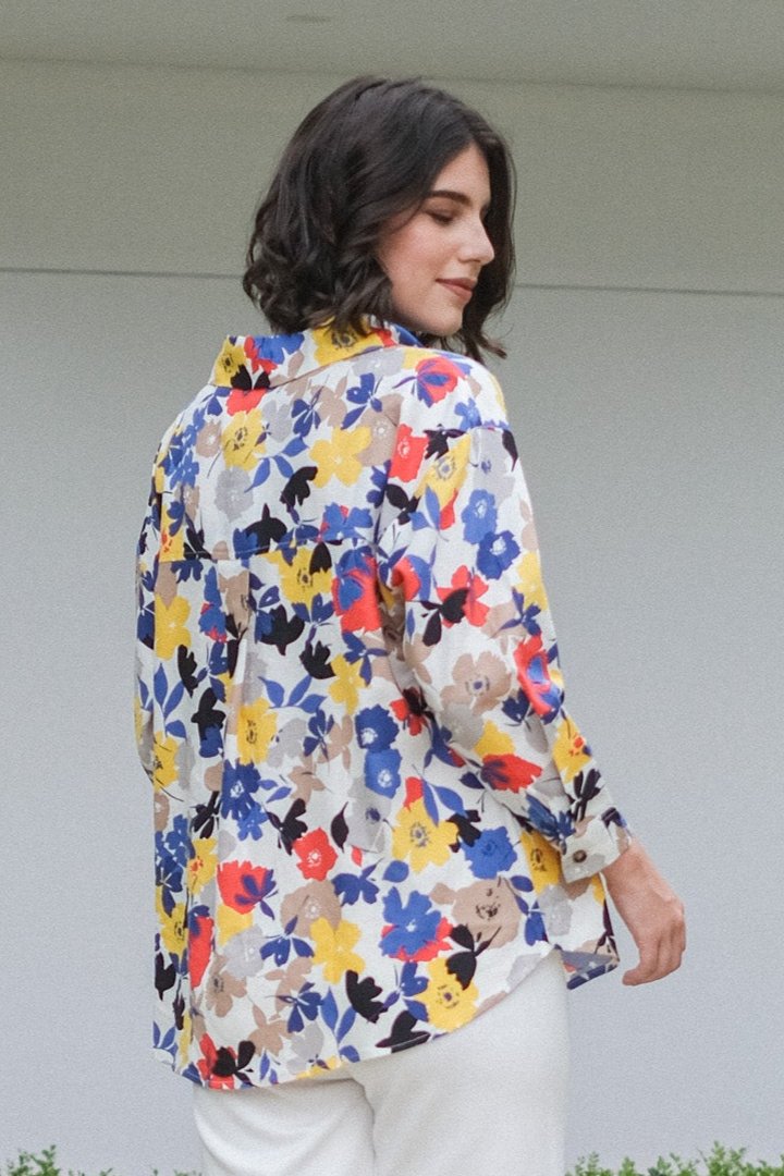 Asiro Shopia Pure Linen Blouse Multi Atasan Wanita