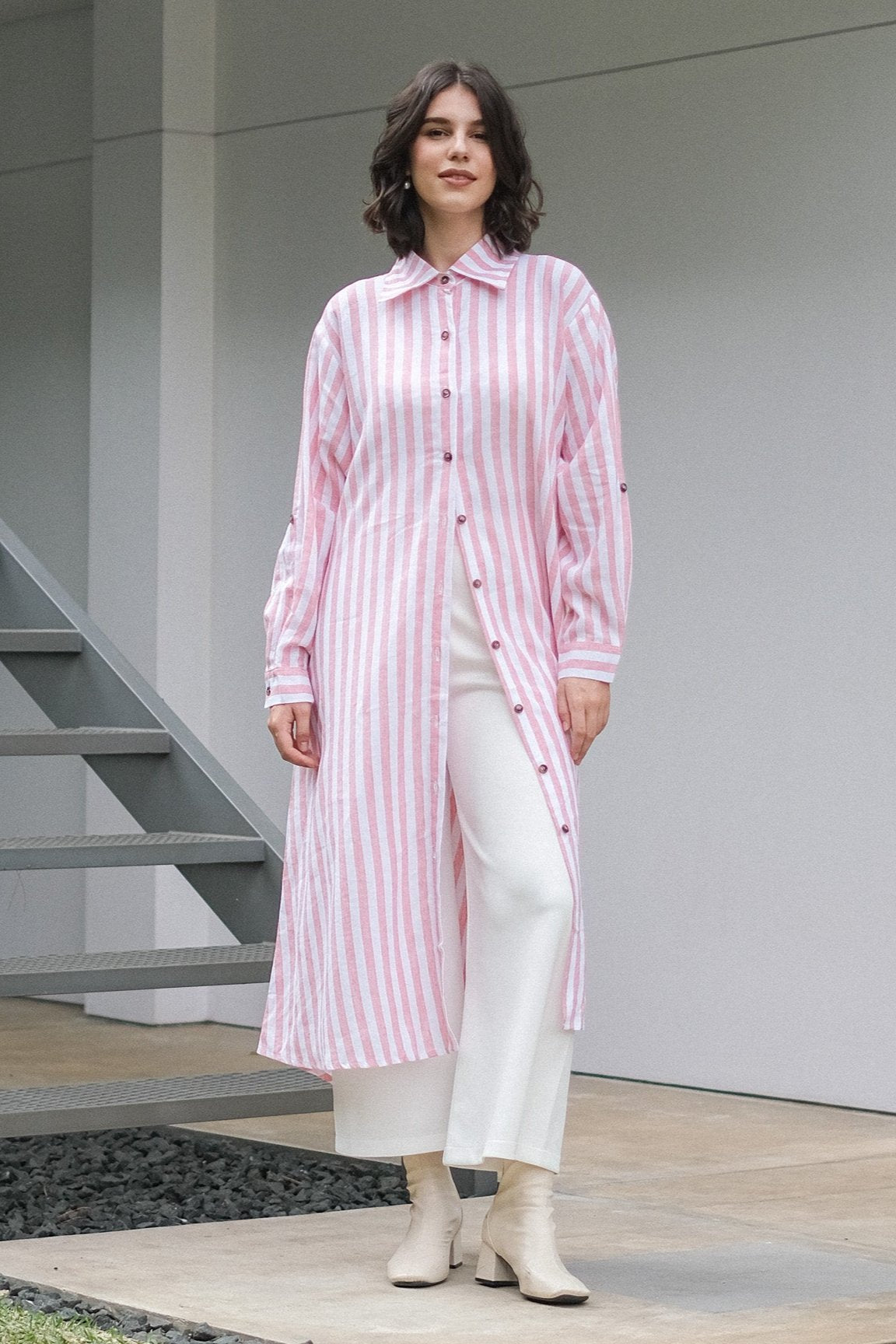 Asiro Inka Dress Linen Atasan Wanita