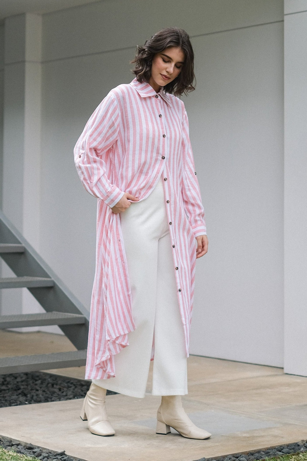 Asiro Inka Dress Linen Atasan Wanita