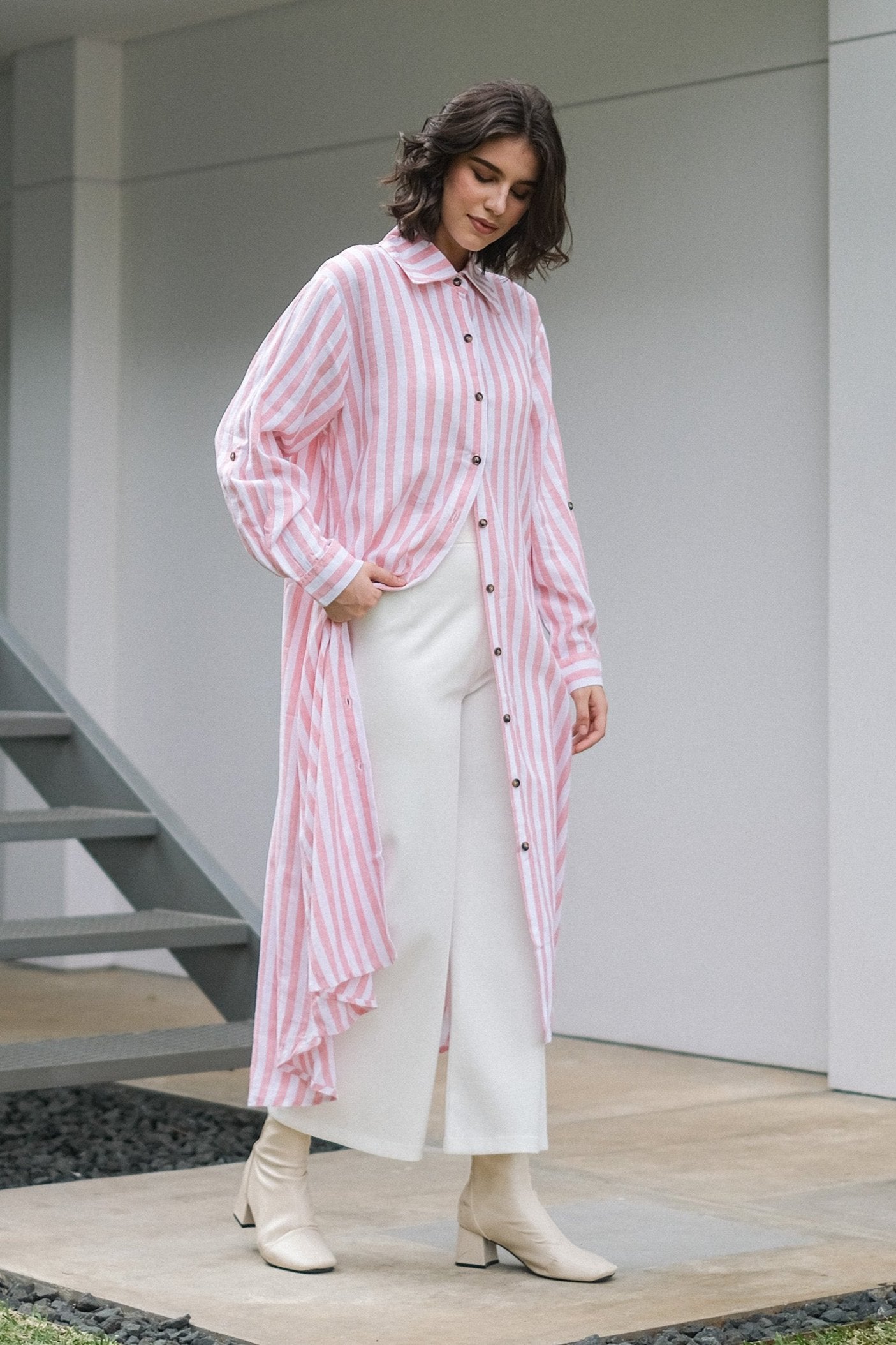 Asiro Inka Dress Linen Atasan Wanita