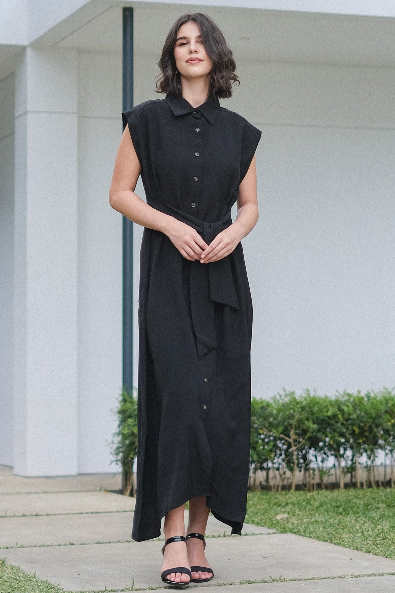 Asiro Alesha Dress Linen Atasan Wanita